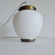 Scandinavian Art Deco Opaline Glass Pendant Lamp, 1930-40s