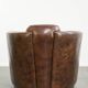 Cow leather armchair in Aviator design with patina and a warm appearance