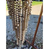 Vintage metal and plastic bead pendant light