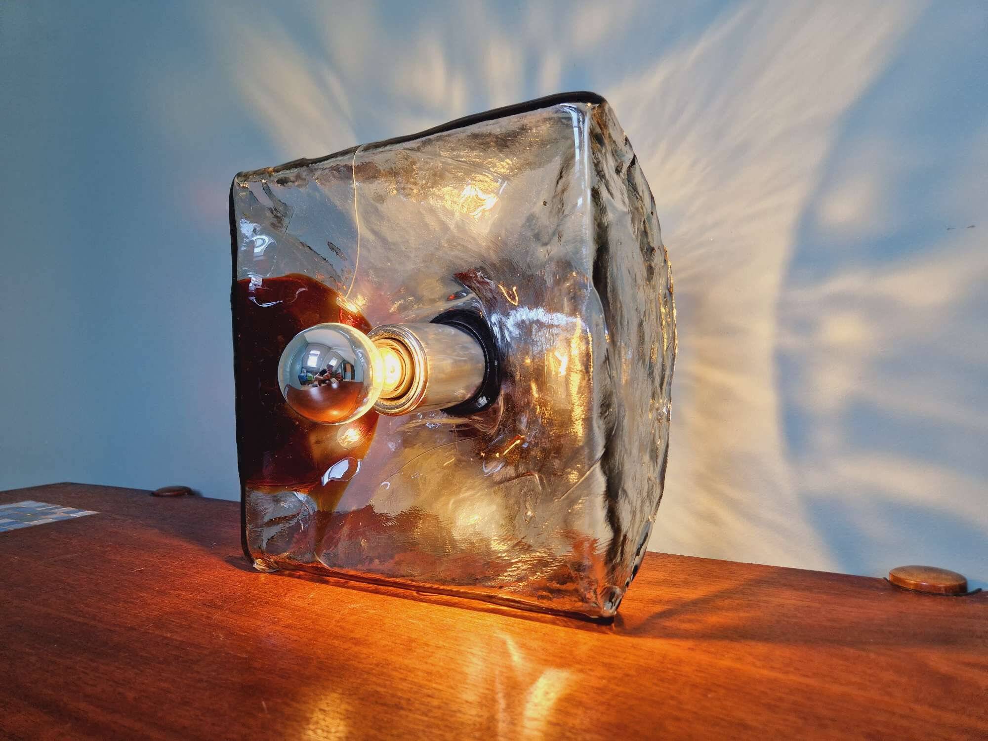 Plafonnier Mazzega en verre de Murano, 1960