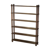 Beech shelf with ball feet, 1960s