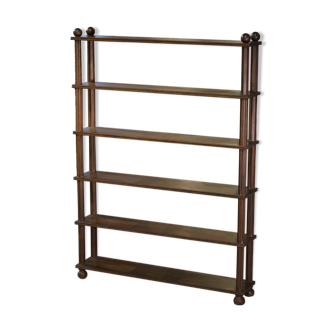 Beech shelf with ball feet, 1960s