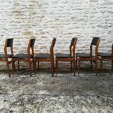 Scandinavian chairs in skaï