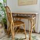 Vintage desk in rattan and bamboo from the 50s/60s.