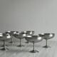 8 large stainless steel footed bowls Letang Remy