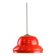 Mid-century italian red glass & brass pendant lamp