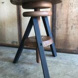 Stool with screws vintage artist painter wood