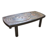 Table basse François Châteauroux en pierre de lave