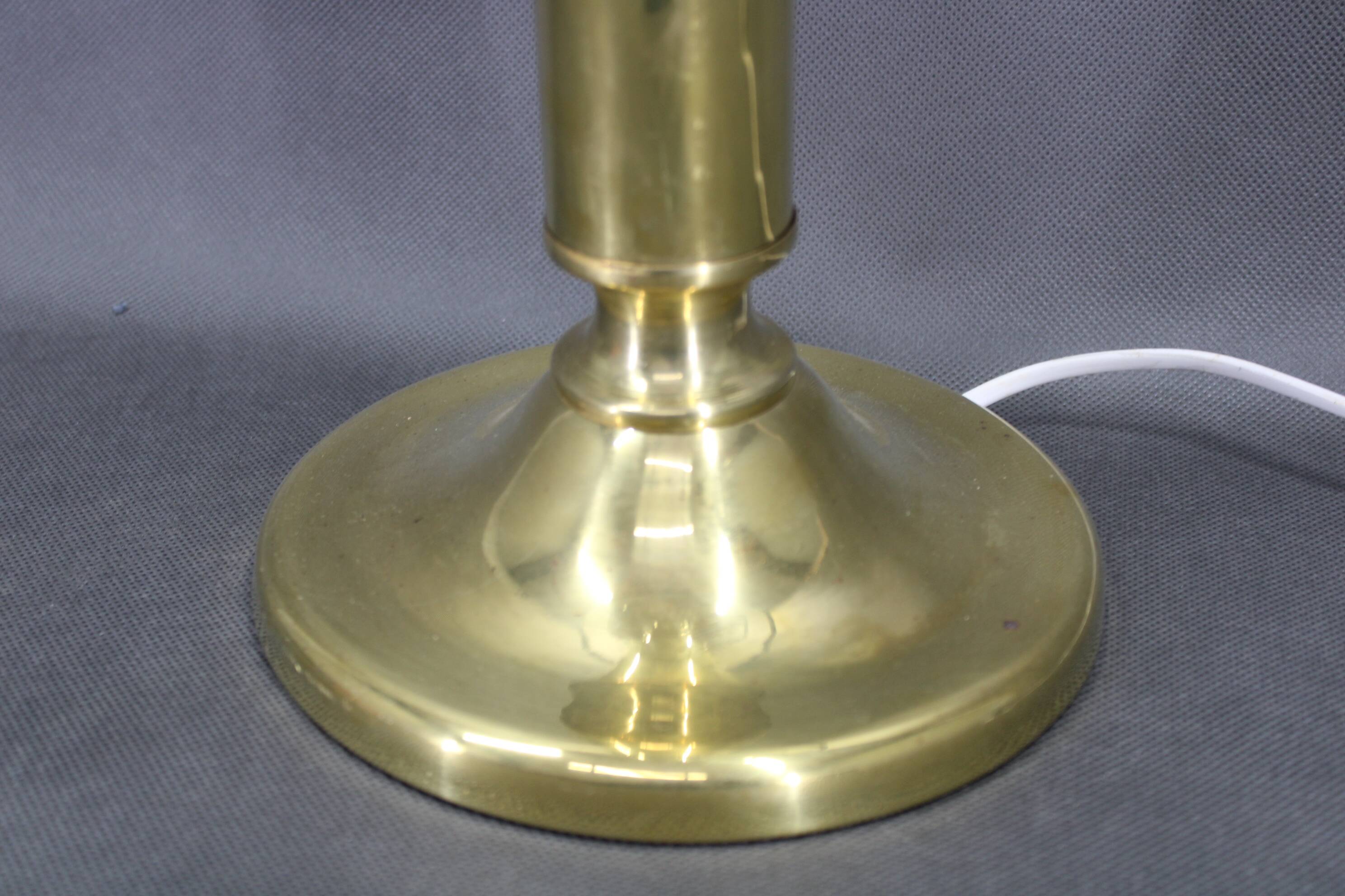 1960s  Pair of Large Brass Table Lamps, Denmark