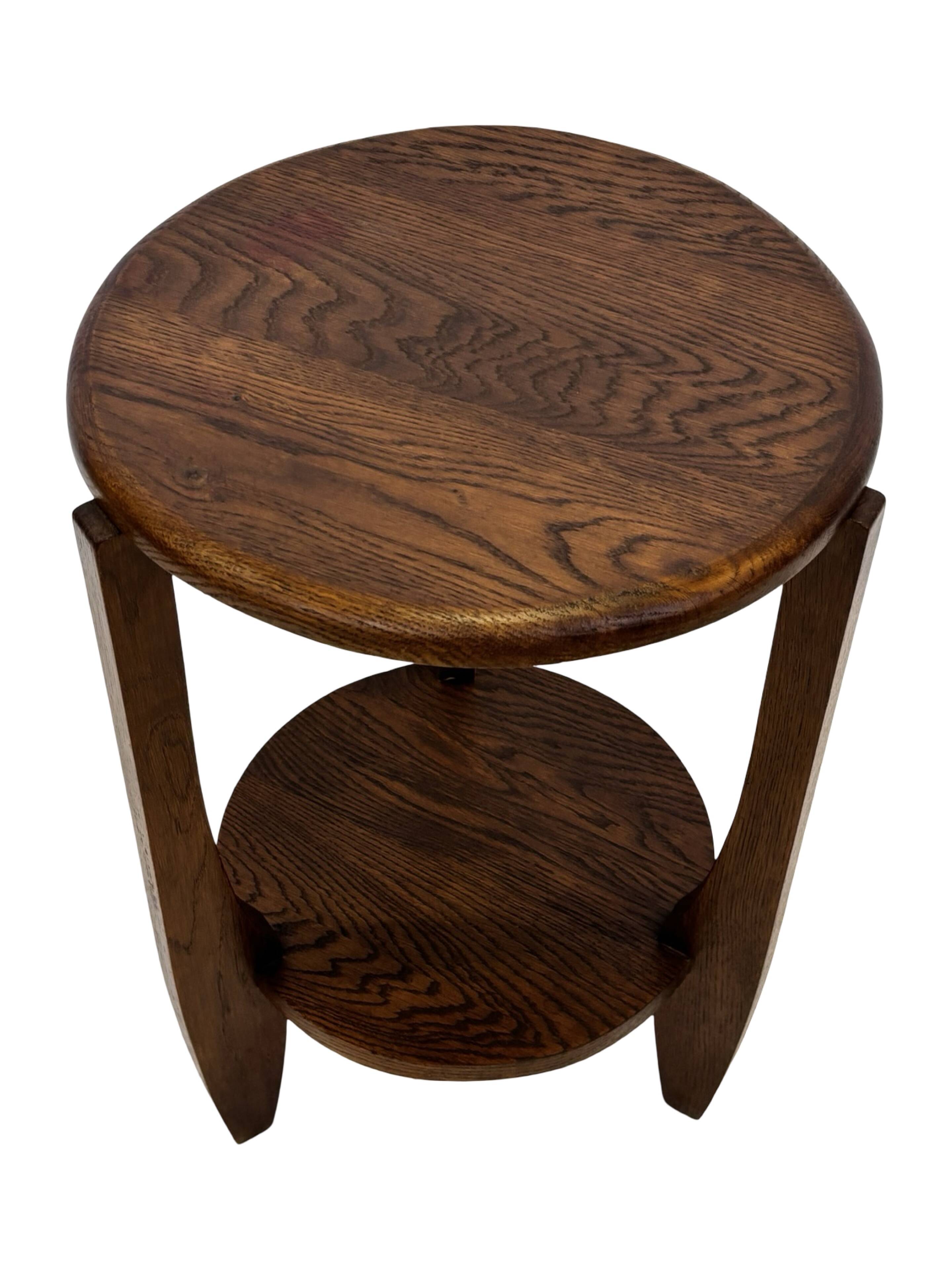 Art Deco Side Table Plant Table Oak 1950s Design