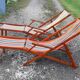 Paire de chaises longues vintage