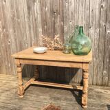 Raw wood farm table