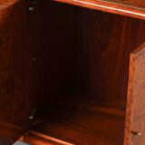 Vintage Italian sideboard in burl elm by Alberto Smania for Studio Smania Interni, Italy, 1960s