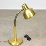 Lampe de table vintage italienne à col de cygne en laiton