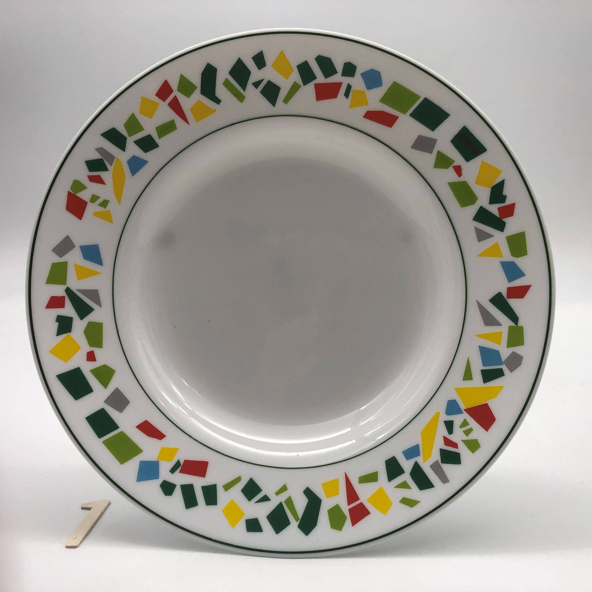 Lot De 6 Assiettes Creuses Arcopal France - Décor Floral Polluy - Diamètre 22,5 Cm - Occasion Bon état