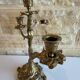 Antique Art Nouveau chandelier in gilded bronze with 3 lights – Vintage candlestick