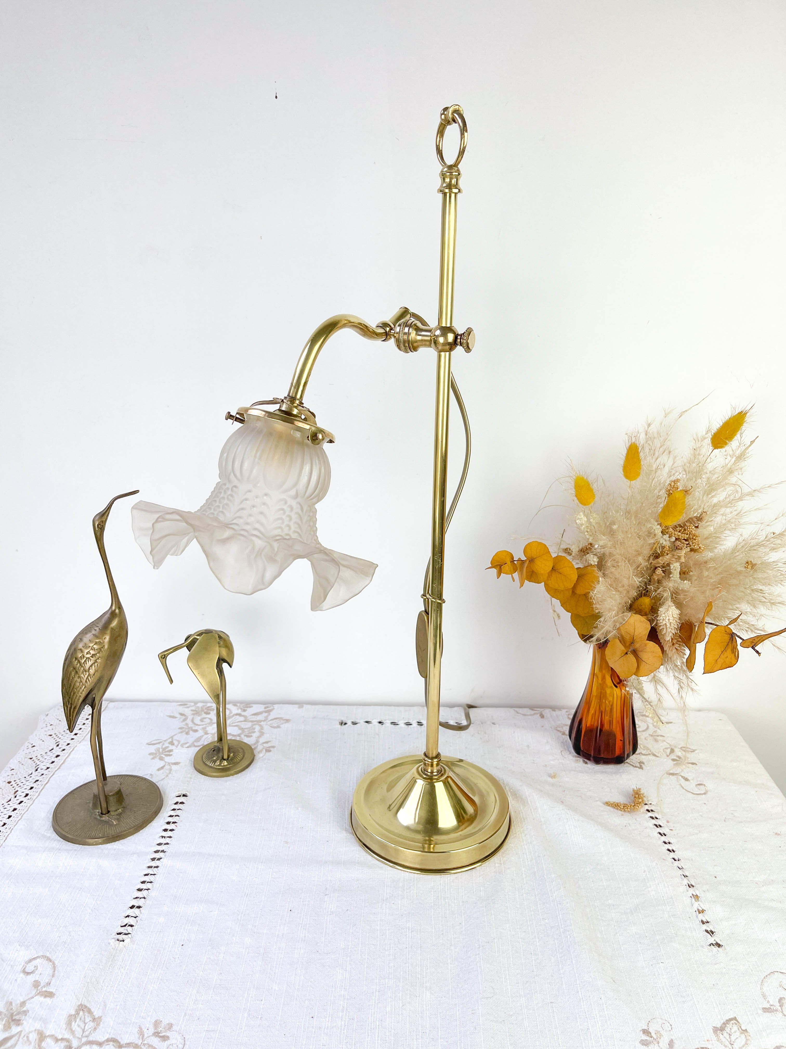 Articulated desk lamp Swan neck Art Deco Year 20 30