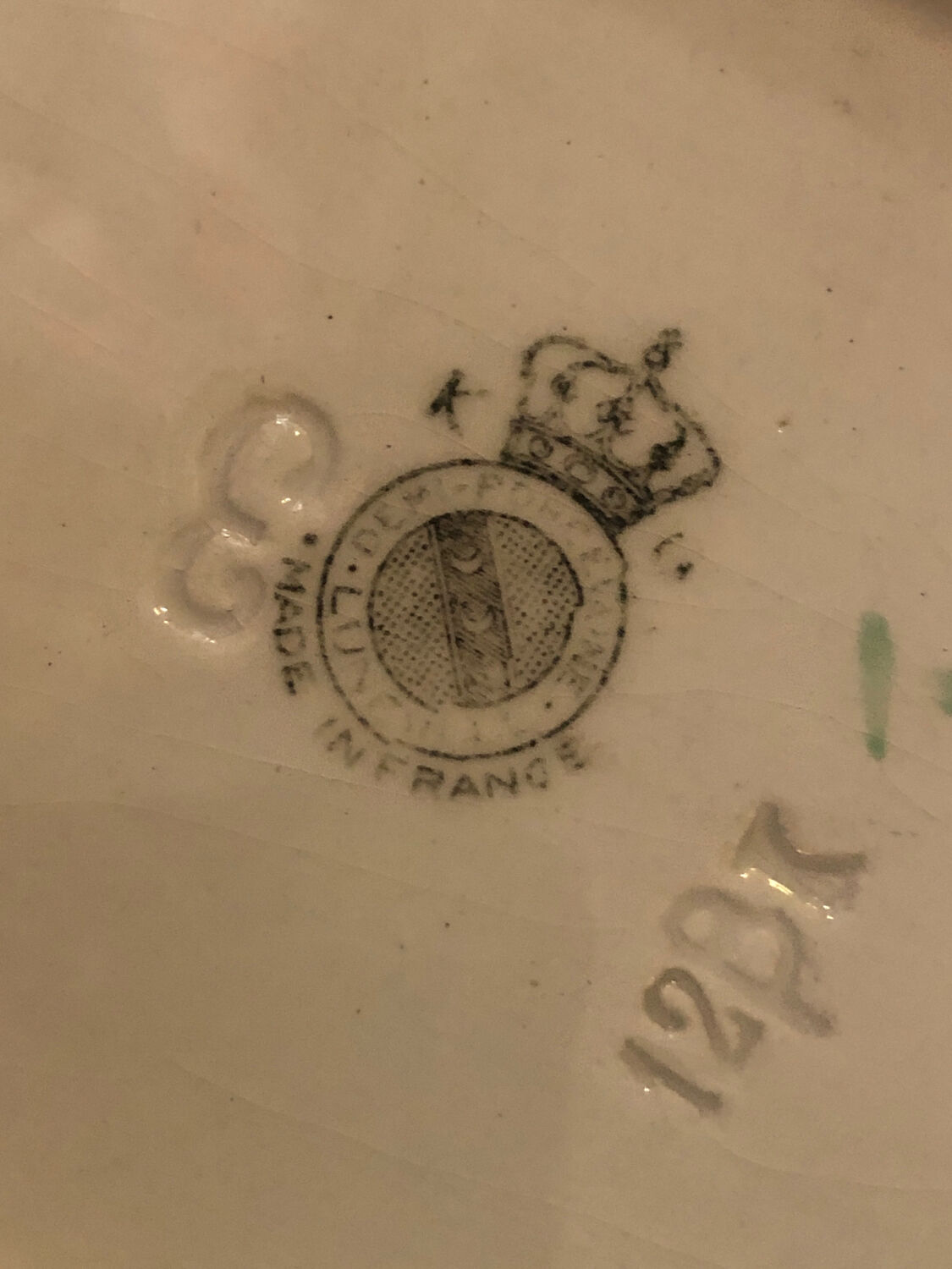 Plat long Luneville fleuri