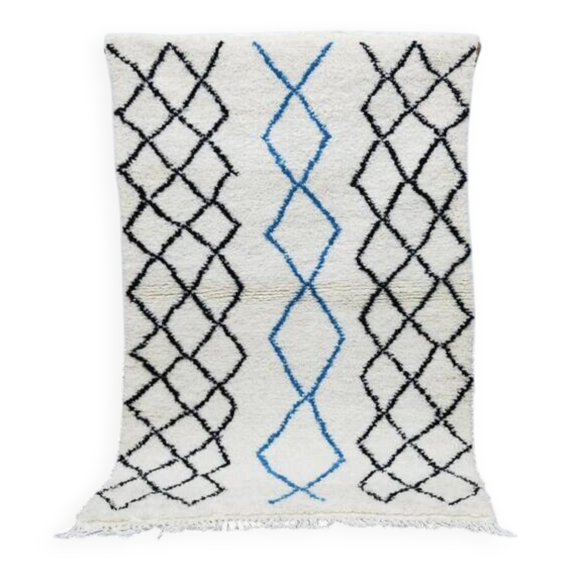 Tapis bérbere blanche décoré 250cmx150cm