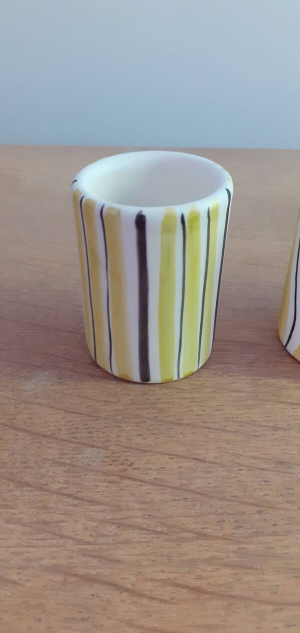 Lots de 6 petits verres en céramique style roger capron
