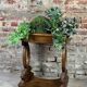 Empire style walnut and zinc furniture planter
