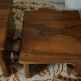 Pair of door artisanal plants in walnut