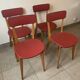 Set de 4 chaises bistrot vintage, années 50 (Taille adulte)