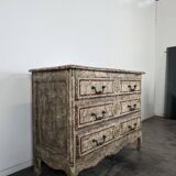 Louis XV style patinated chest of drawers