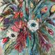 Tableau, huile sur carton "Bouquet"