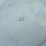 Large hollow flat diam 27 cm faience B.F.K model laurels