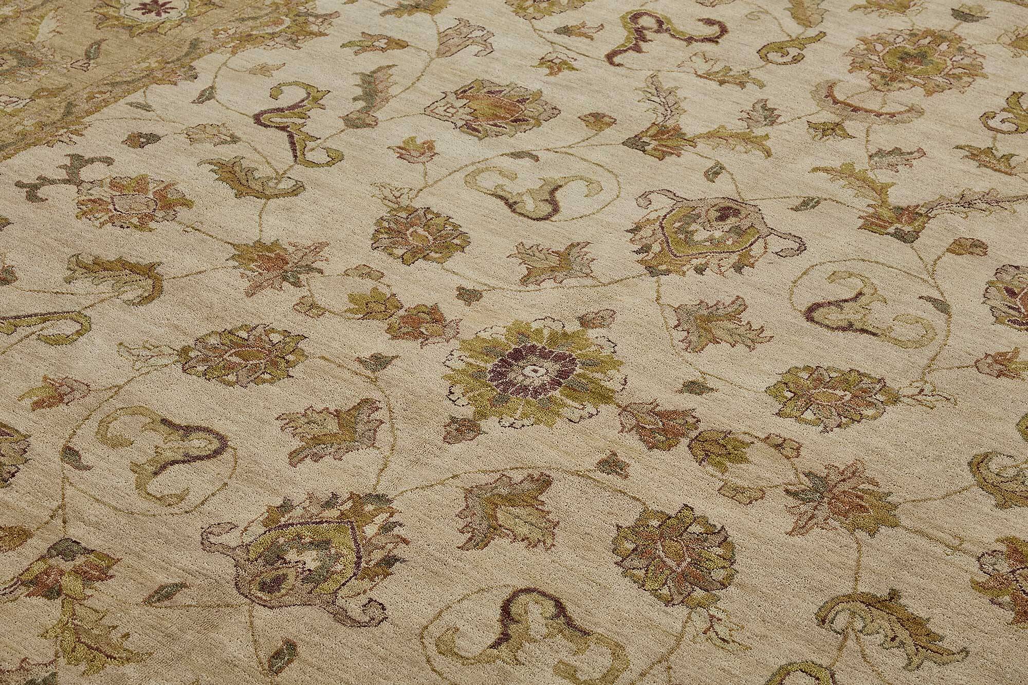 Turkish Handknotted Wool Oushak Rug 275 cm x 366 cm