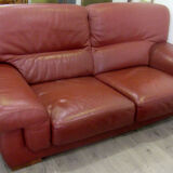 Leather sofa, 2 seats, Roche-Bobois brand