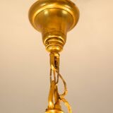 Maison Baguès. Lustre de style Empire en bronze doré. Années 1950.