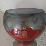 Table lamp in plexiglass and orange flower 70's
