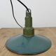 Industrial Petrol Enamel Military Pendant Lamp with Cast Aluminium Top