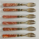 Lots of polka dot cutlery