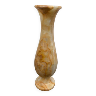 Onyx stone baluster vase