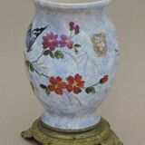 Vase in earthenware butterfly decoration