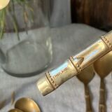 Nickel-plated bronze cutlery set, bamboo style