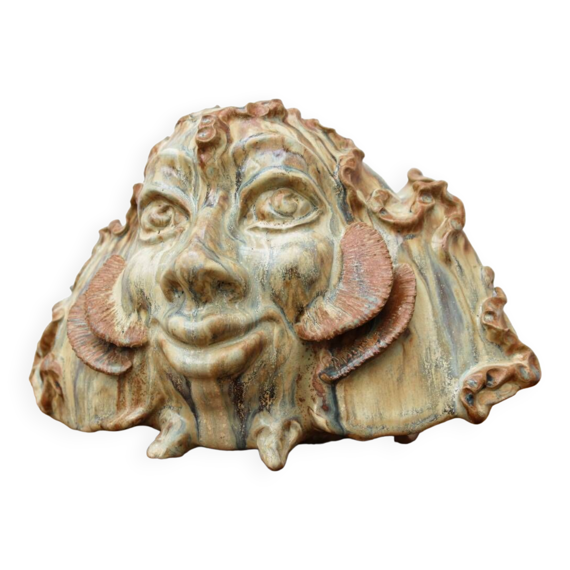 Fantastic creature in Saint Amand sandstone, signed Nadia Chiodi