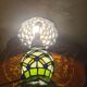 lamp with 2 lights, stained glass, handmade lead solder, Tiffany style