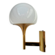Gaetano Sciolari Vintage Brass & Opaline Glass Wall Lamp