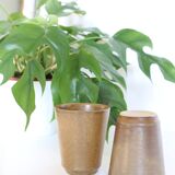 Set de 2 verres en grès, Digoin, vintage