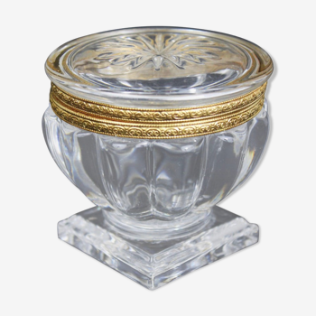 Godron crystal candy box, circa 1900