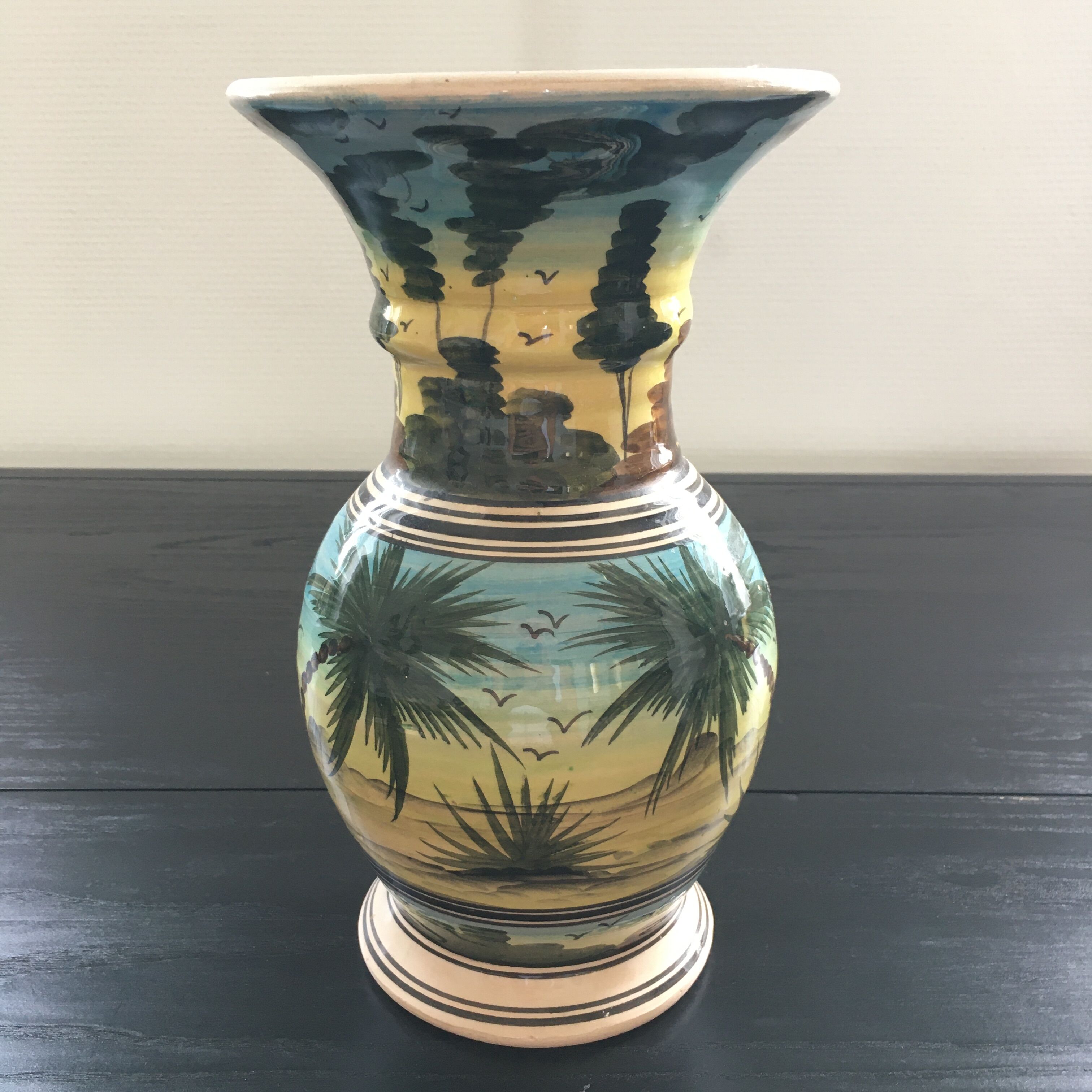 Vase déco cocotiers
