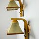 Pair of Italian "Cocoon" wall lights, resin and pine wood, circa 1970s