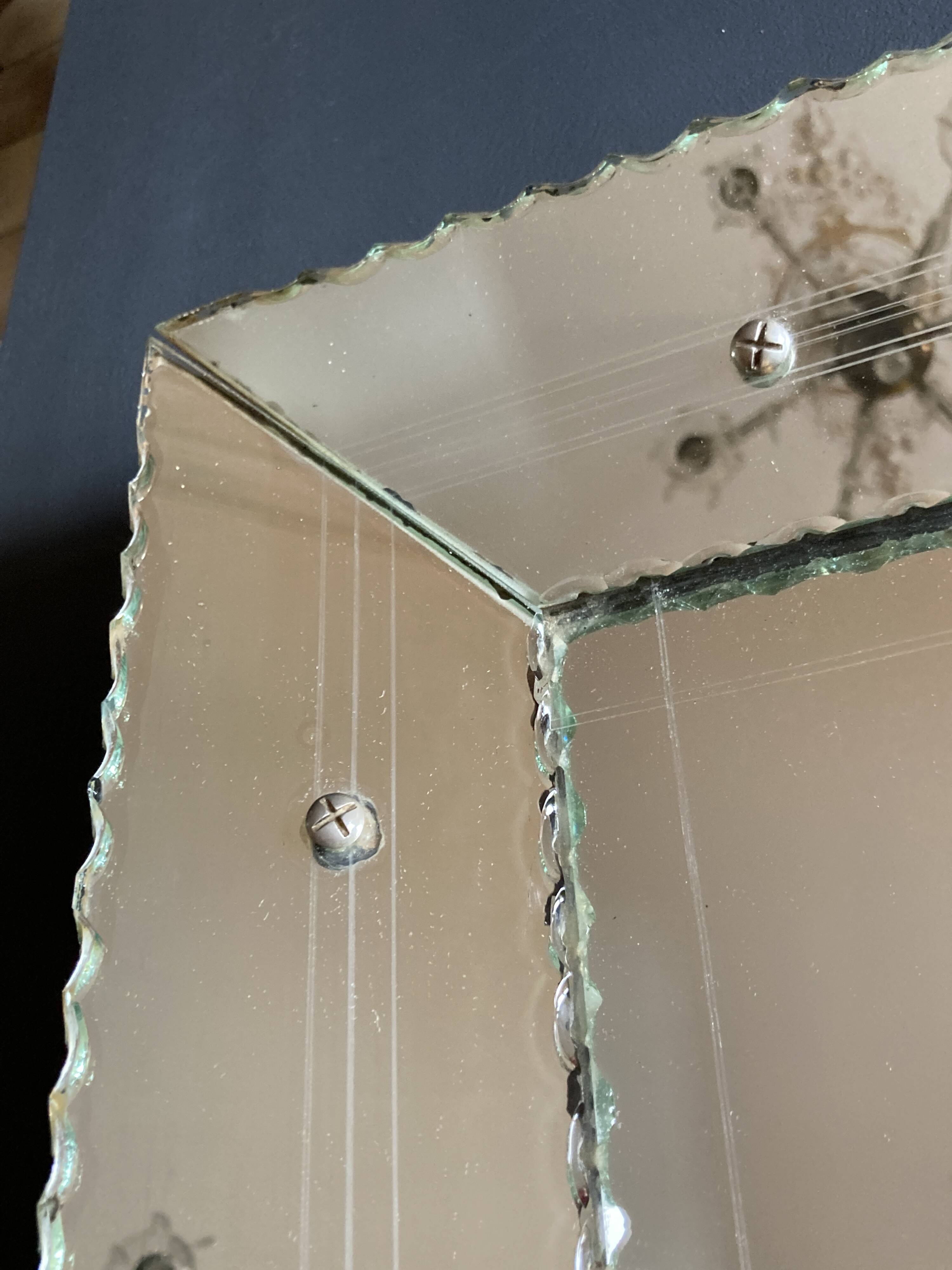 1940s mirror with glazing beads