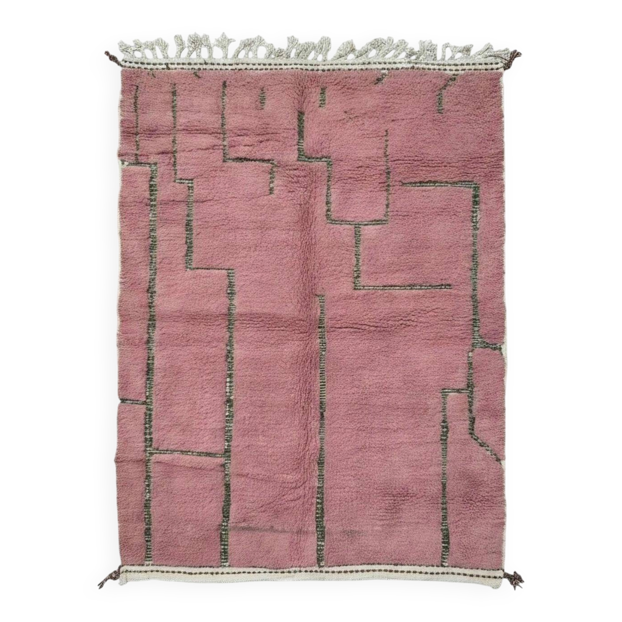 Contemporary Pink Rug - 240 x 185 cm