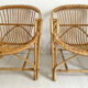 Paire de fauteuils en rotin vintage 60