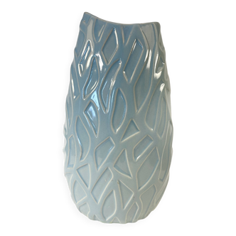 Blue ceramic vase